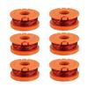 4/6Pcs Peças de linha de carretel de substituição Aparador de grama Edger com tampa para WORX WA0010