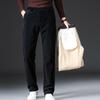 Fengxun Men's Winter Fleece-Lined Corduroy Casual Pants