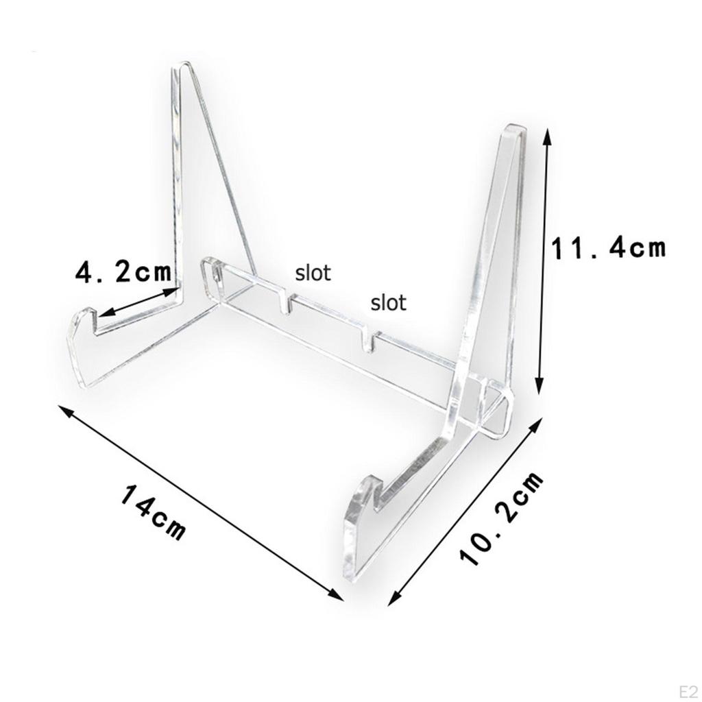 Acrylic Book Stand with Support Ledges Recipe Holder Storage Rack Display