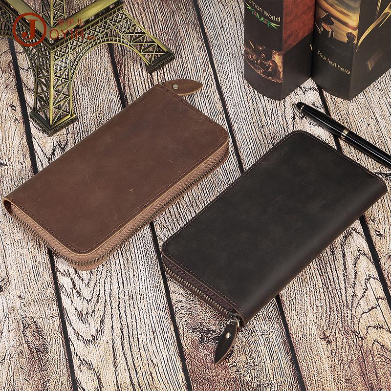 Men's RFID Genuine Leather Long Wallet & Unisex Coin Purse