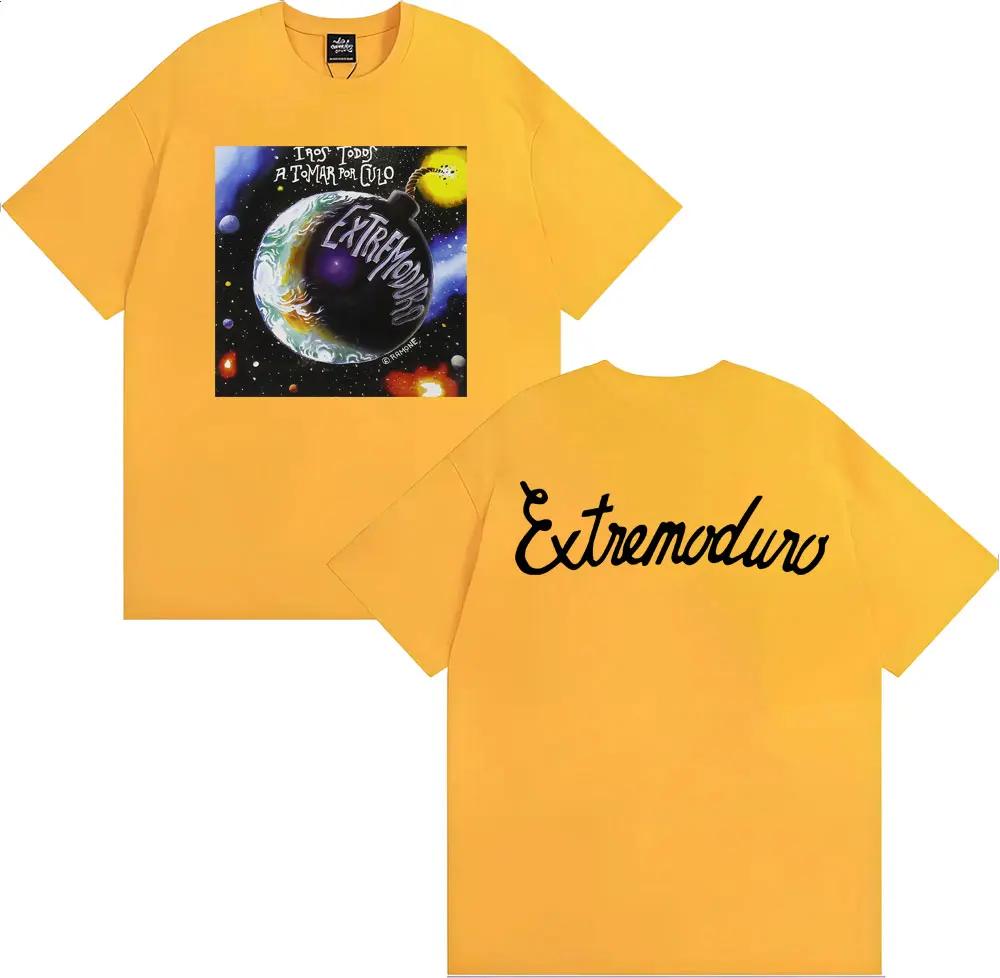 Rock Band EXTREMODURO's Tour Printed Men's T-shirt, Casual and Trendy Street T-shirt, Casual Pure Cotton Short-sleeved T-shirt