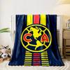 Yellow map in a circular grid with "C" and "A" letters, striped background. for all seasons blanket lunch break throw gift