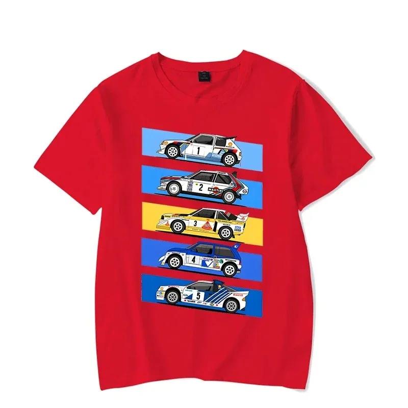 2025 new model Mens Group B Rally Car Funny TShirt Cotton Short Sleeve Top Hip Hop Streetwear Summer Fashion 86