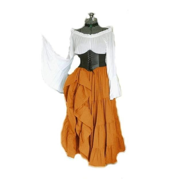 Party Long-sleeved Dress Women's Renaissance Medieval Costumes