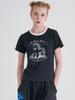 LA MAISON STUDIO Toy Pony Slim Fit Short Sleeve T-Shirt Black Cream (Fcg2Ts768W)