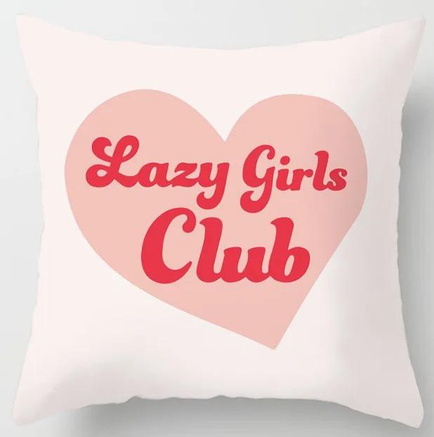 Pink Pattern Pillowcase Office Living Room Home Pillowcase Car Ornaments