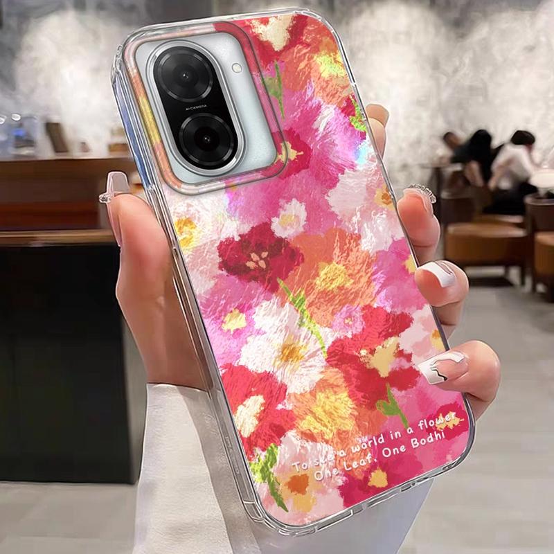 Summer Pink Flower Girls Case For Xiaomi Redmi 14C 13C 10 9A 9C Note 14 13 12 11 10S 9 8 Pro Plus A5 A4 A3 A2 A1 Fundas Cover