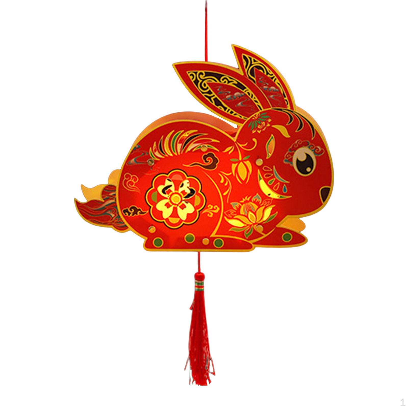 

Shape Mid Autumn Festival Lantern Making DIY Decoration Accessories Chinese Style for Spring червоний