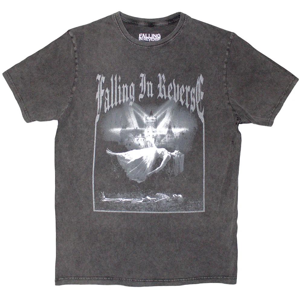 

Falling In Reverse Stone Wash T-Shirt: Floating (Charcoal Grey) OFFICIAL NEW L