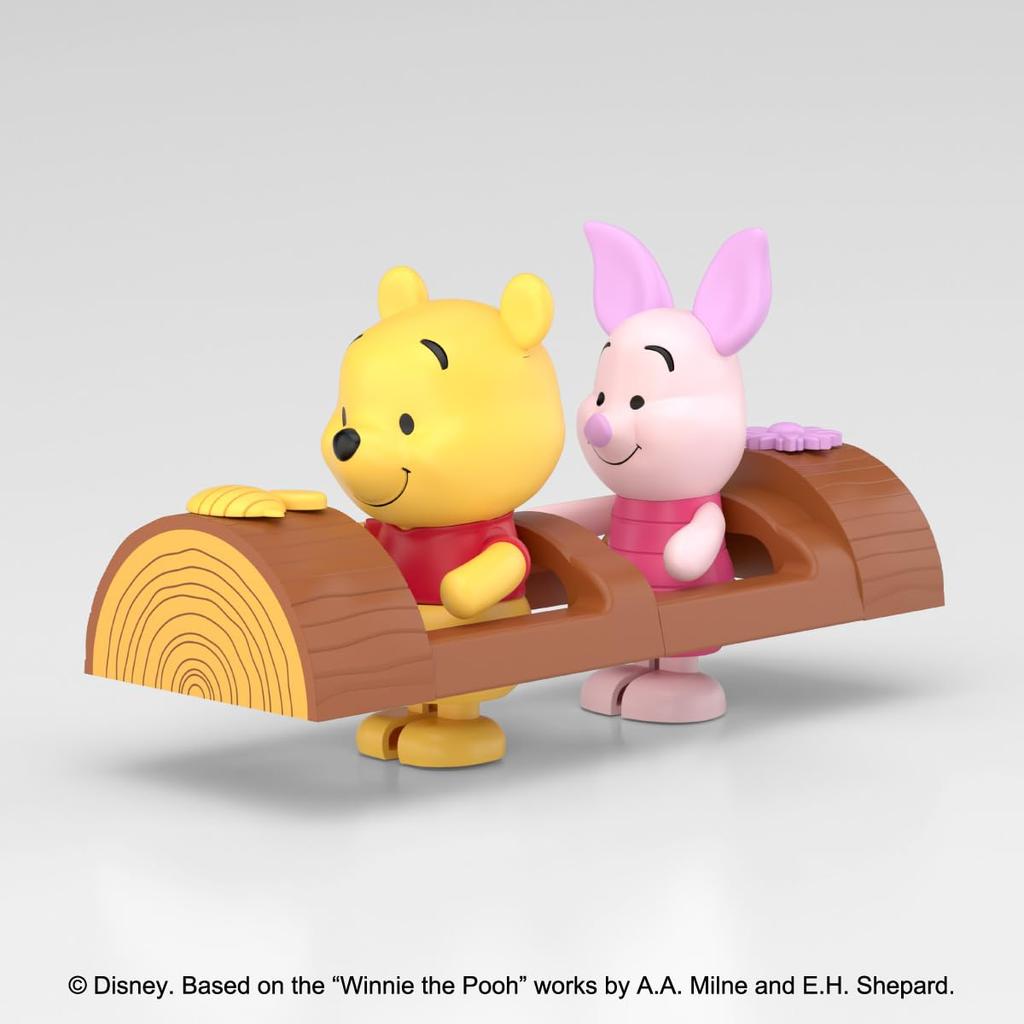 Aoshima Bunka Kyozai Rakupla Tocotoko No. DP-15 Winnie the Pooh Pooh & Piglet Pre-Colored Plastic Model