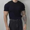 "Men's High-End European and American Fashion Summer T-Shirt: Breathable, Light, Short-Sleeve Casual Top"