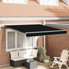 Automatic Retractable Awning vidaXL Black 350x250 Cm 3330327