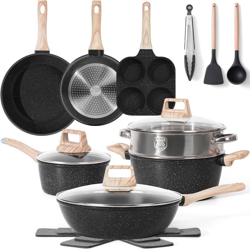 Wutuo Non-stick Maifan Stone Cookware Set