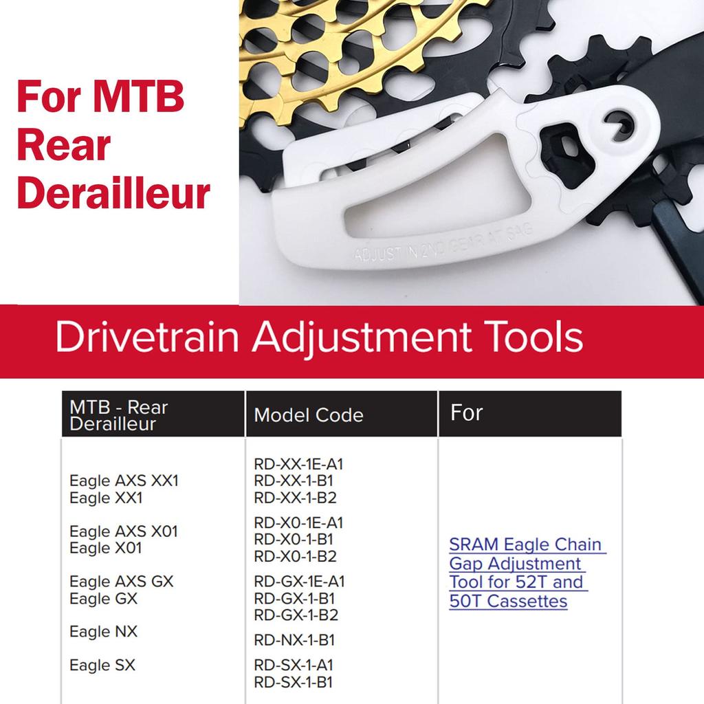 Chainap Adjustment Tool for Sram Chain Gap Rear Derailleur (White),