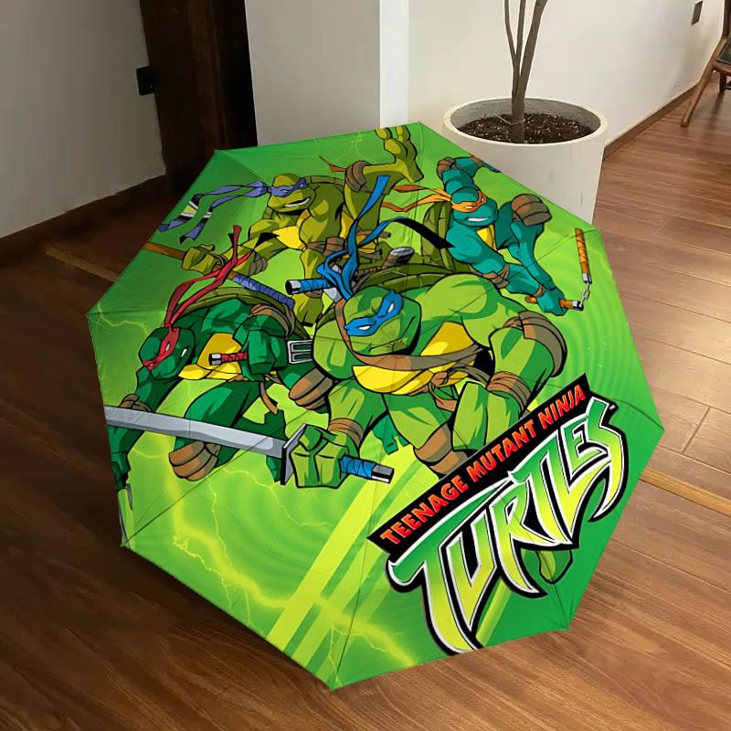 

1pc Ninja Turtles Automatic Umbrella | Portable Foldable 8-Rib Manual Open, Casual Accessory, Durable Canopy yy250905060