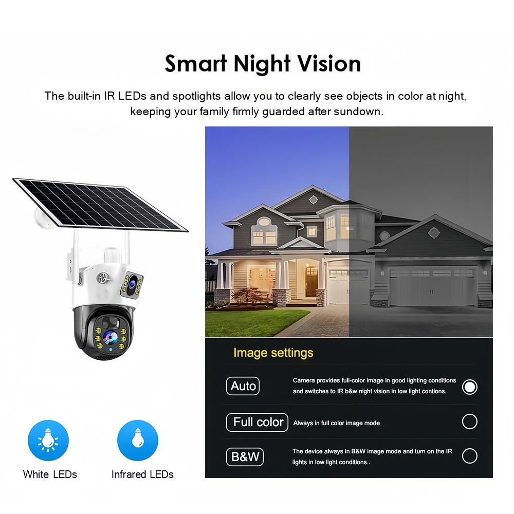 4K 8MP 4G SIM Card Built-in Battery Solar Outdoor CCTV Surveillance PTZ Waterproof Humanoid PIR Auto-tracking Camera