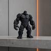 3D-printet Sten Gorilla Statue, Klippe Muskelfigur med Tung Base, Kreativ Skrivebordsdekoration, Hjemmekontor Ornament, Unik Gave til Mænd Drenge