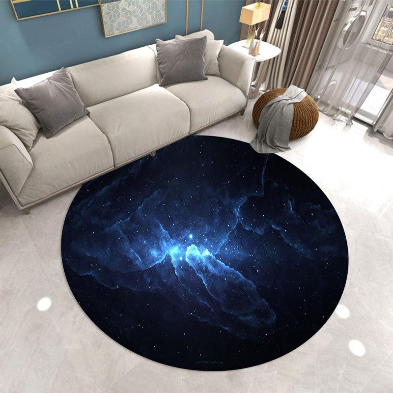 Star universe round carpet living room bedroom room stepping carpet romantic star soft carpet