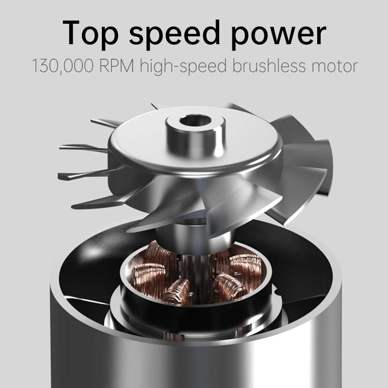 X5 Turbo Jet Fan 130000 RPM Electric Air Blower Powerful Large Wind Hair Dryer High-Speed Turbo Handheld Mini Blowe Black/Whiter