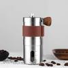 Coffee Making Tool Manual Stainless Steel Coffee Bean Grinder Adjustable Burr Coffee Grinding Machine Portable Home Coffee Mill
