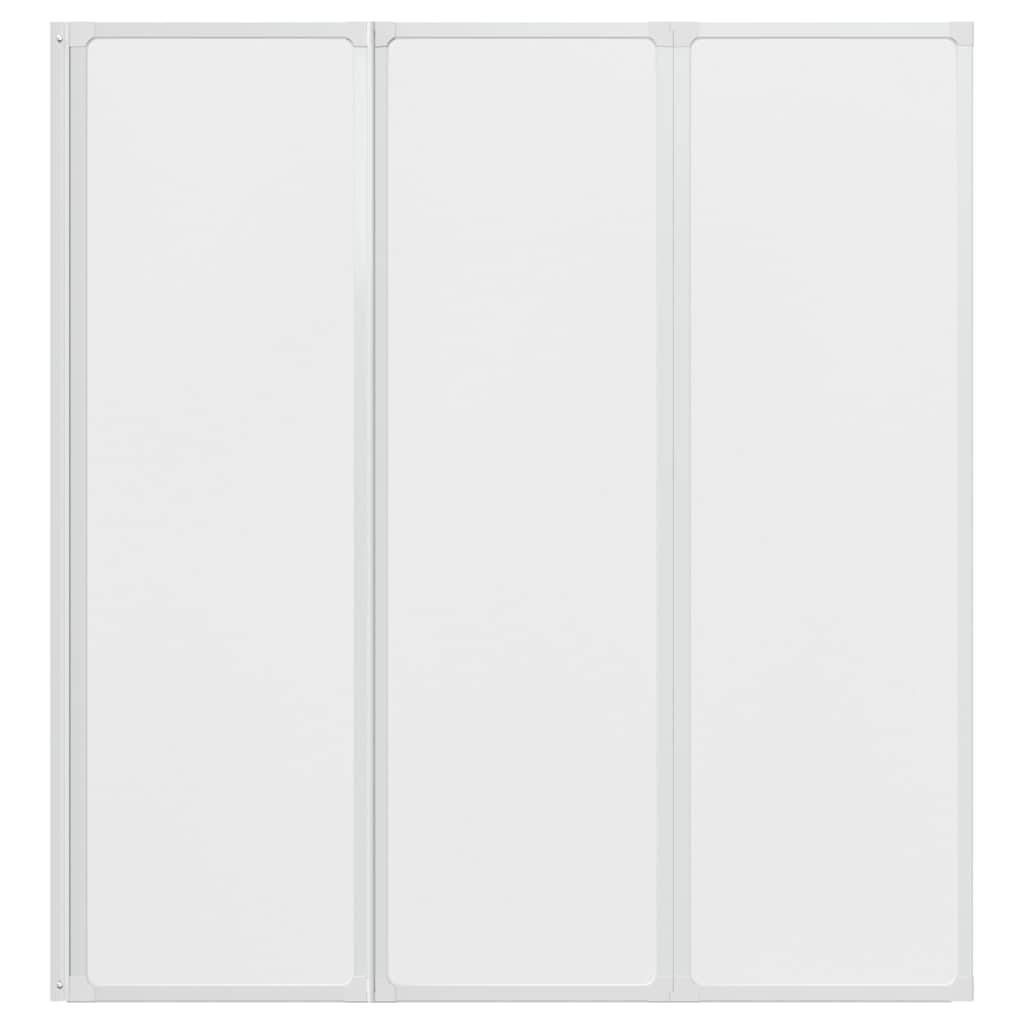 Duschwand 141 x 132 cm 3 Paneele Faltbar