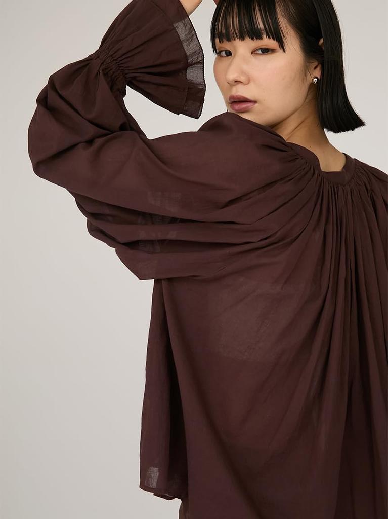 Emi Cotton Voile Chiffon Free Size Blouse, 13WFB254019, Women's, BUR,