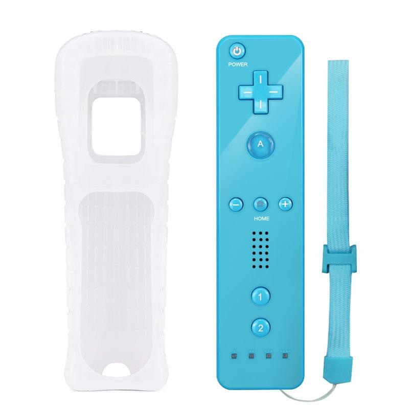Remote Handle Nunchuck Gamepad for Nintendo Wii Controller Joystick Built-in Motion Plus With Silicone Case
