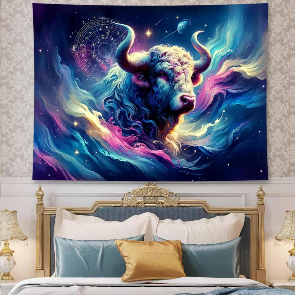 Leo Tapestry Wall Hanging Zodiac Sign Decoration Aesthetic for Bedroom Living Room Dormitory Suitable for Teen Boy and Girl Who