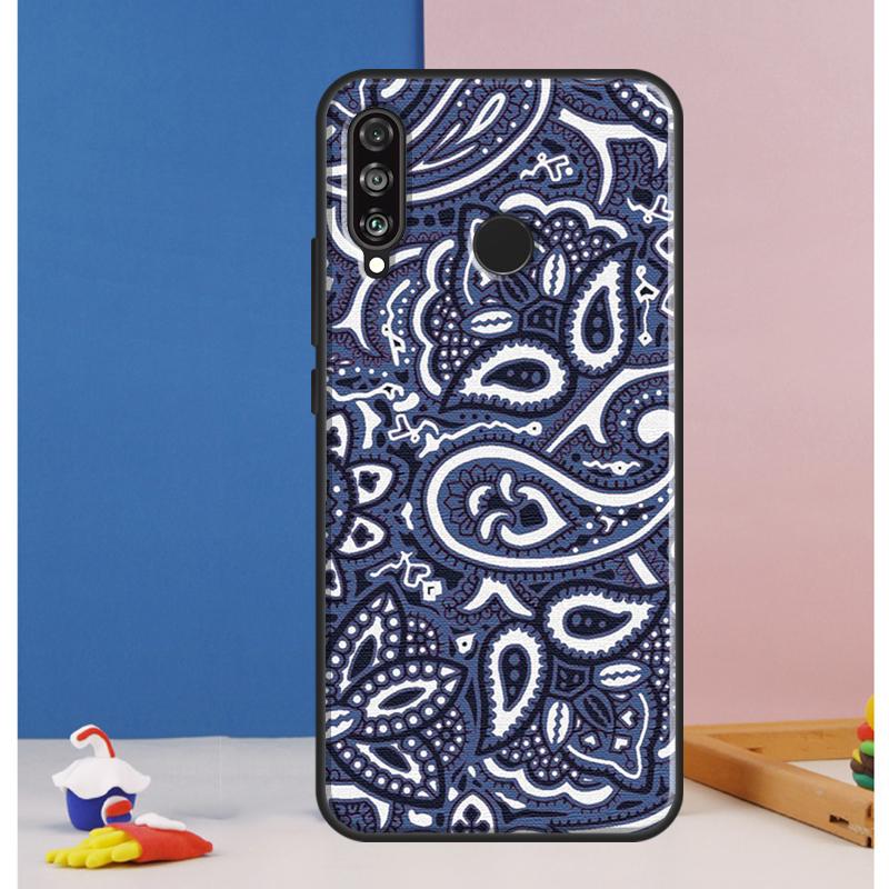 Blue Bandana Paisley Case For Huawei Nova 12s 7i 8i 11i 12i 9 10 SE Y73 Y90 Y70 Y72 Y61 Y91 P30 P40 Lite P60 Pro