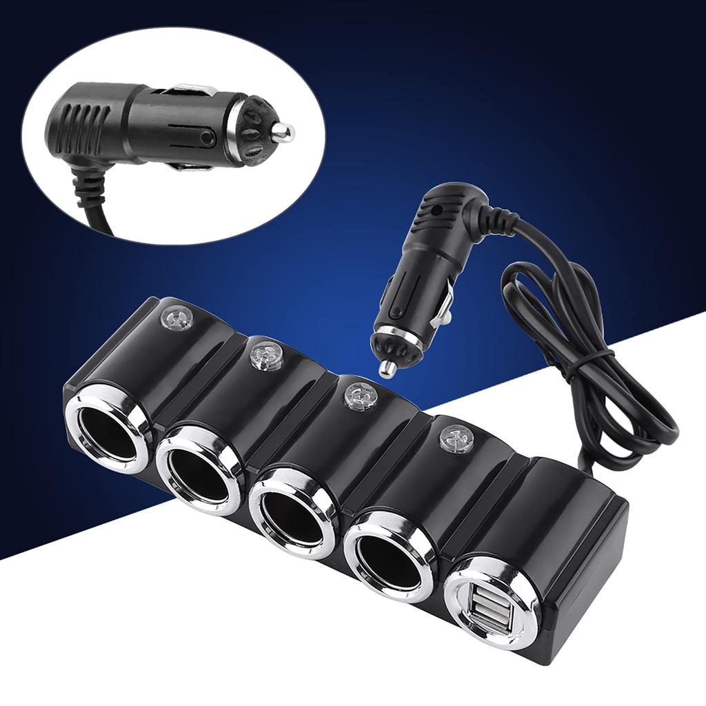 Cigarette Lighter, 4 Row Car Cigarette Lighter Socket, Aluminum Material, DC /24V, Power Adapter,