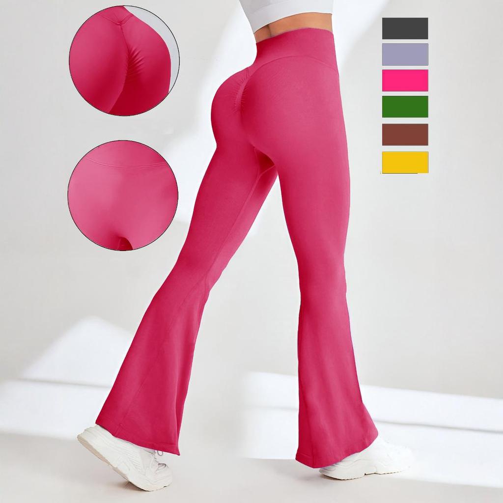 European Seamless Peach-Enhancing Yoga Suit Set: Women's Flare Fitness & Casual Wear