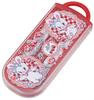 Skater Lunch Box Trio and Made in TACC2AG69754 Children's Set, Chopsticks, Spoon, Fork, Kids' Cutlery, Antibacterial, Easy-Open Slide-Open, Japan,