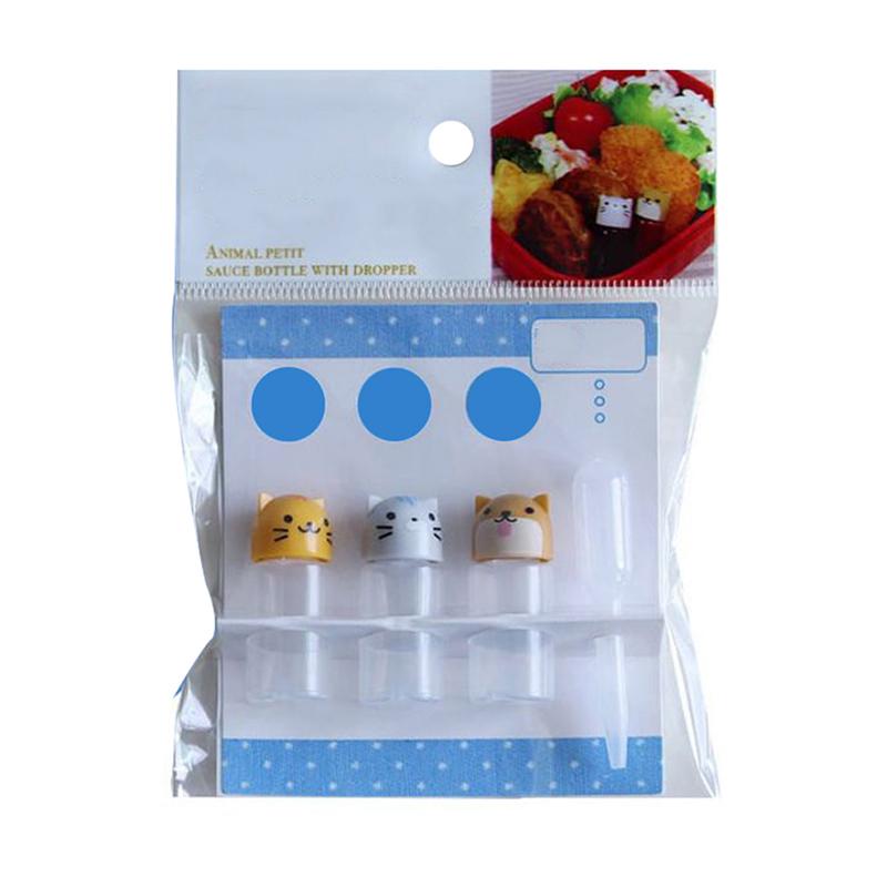 3Pcs Mini Seasoning Sauce Bottle Portable Ketchup Bottle Salad Dressing Container Bento Lunch Box