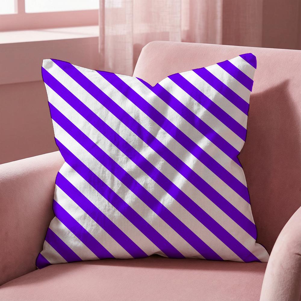 Soft purple lines Cushion Cover Multi-Scene Pillow Cover for Home & Car - Reversible, Soft & Durable for Daily Use