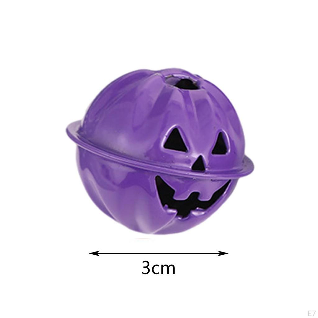 Festive Pumpkin Shaped Jingle Bells for DIY Crafts and Celebrations