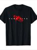 Bedrucktes Unisex-T-Shirt aus Baumwolle mit Motorradsport-Motiven, Rundhalsausschnitt, kurzärmlig