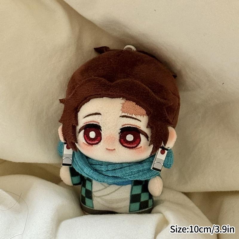 10 Cm Anime Doll Kawaii Cartoon Kamado Tanjiro Kanroji Mitsuri Tomioka Giyuu Cotton Doll Fans Love Keychains Bag Pendent Gifts