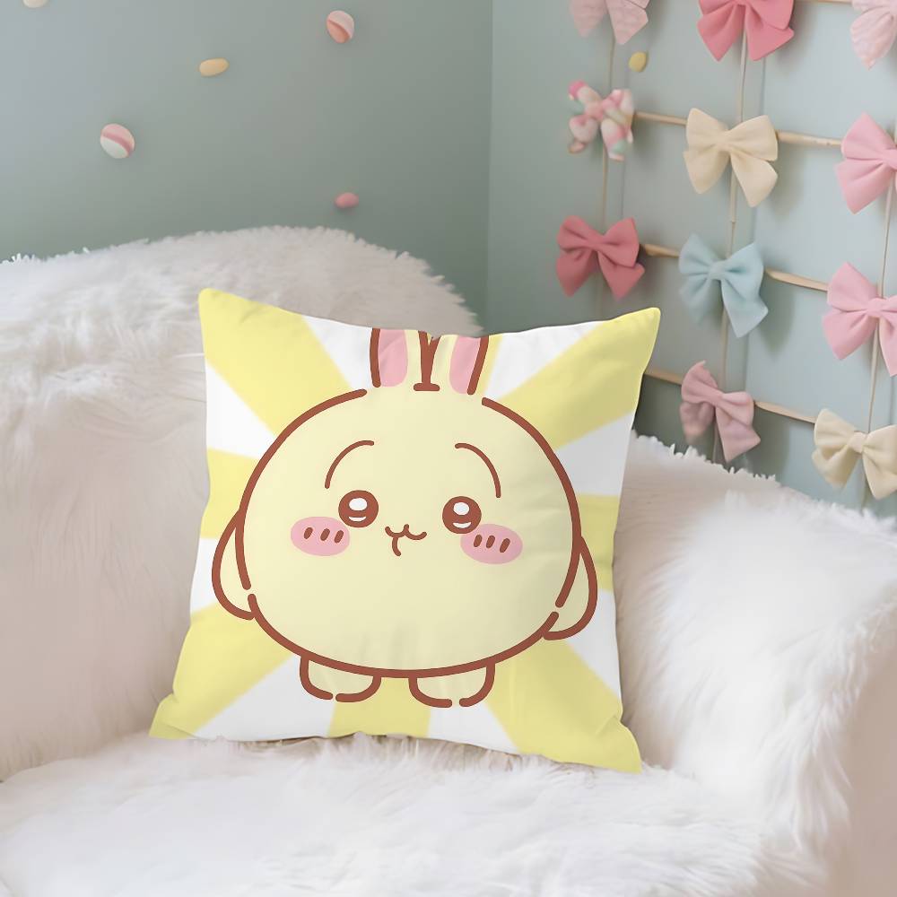 CartoonCChiikawasCute Case Plush Fabric Soft Pillowcase Double Sided Print Cushion Cover Household Gifts