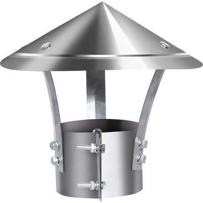 1pc 100mm Stainles Steel Chimney Cap Exterior Wall Fresh Air Outlet Roof Pipe Exhaust Hood Chimney Ventilation Ducts Rain Cap