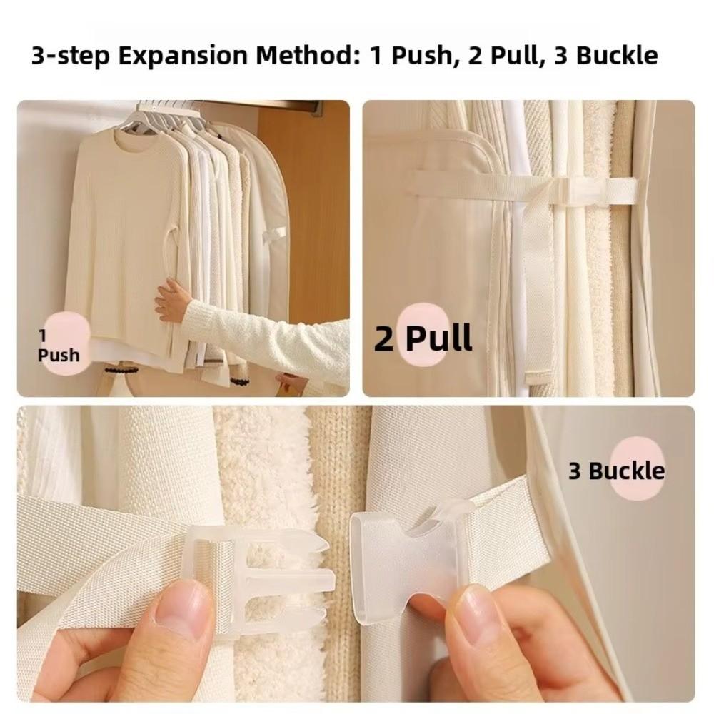 Foldable Down Jacket Storage Bag Large Capacity Hanging Garment Protector  for Wardrobe Accessories