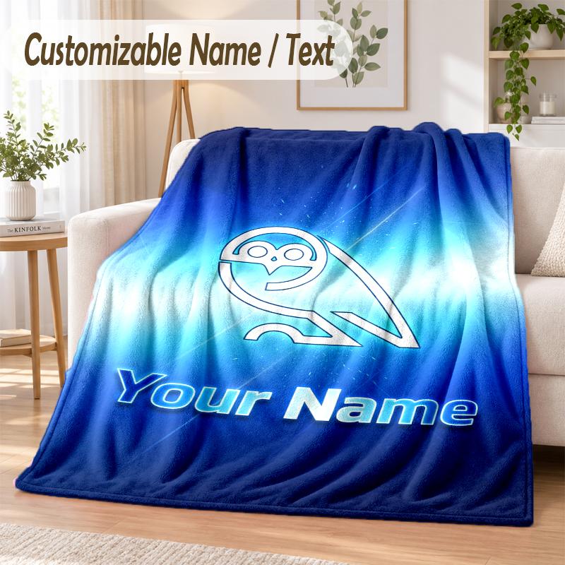 Custom Text Flannel Blanket Sheffield Wednesday FC Print Warm Cozy Blanket Home Sofa Bedding