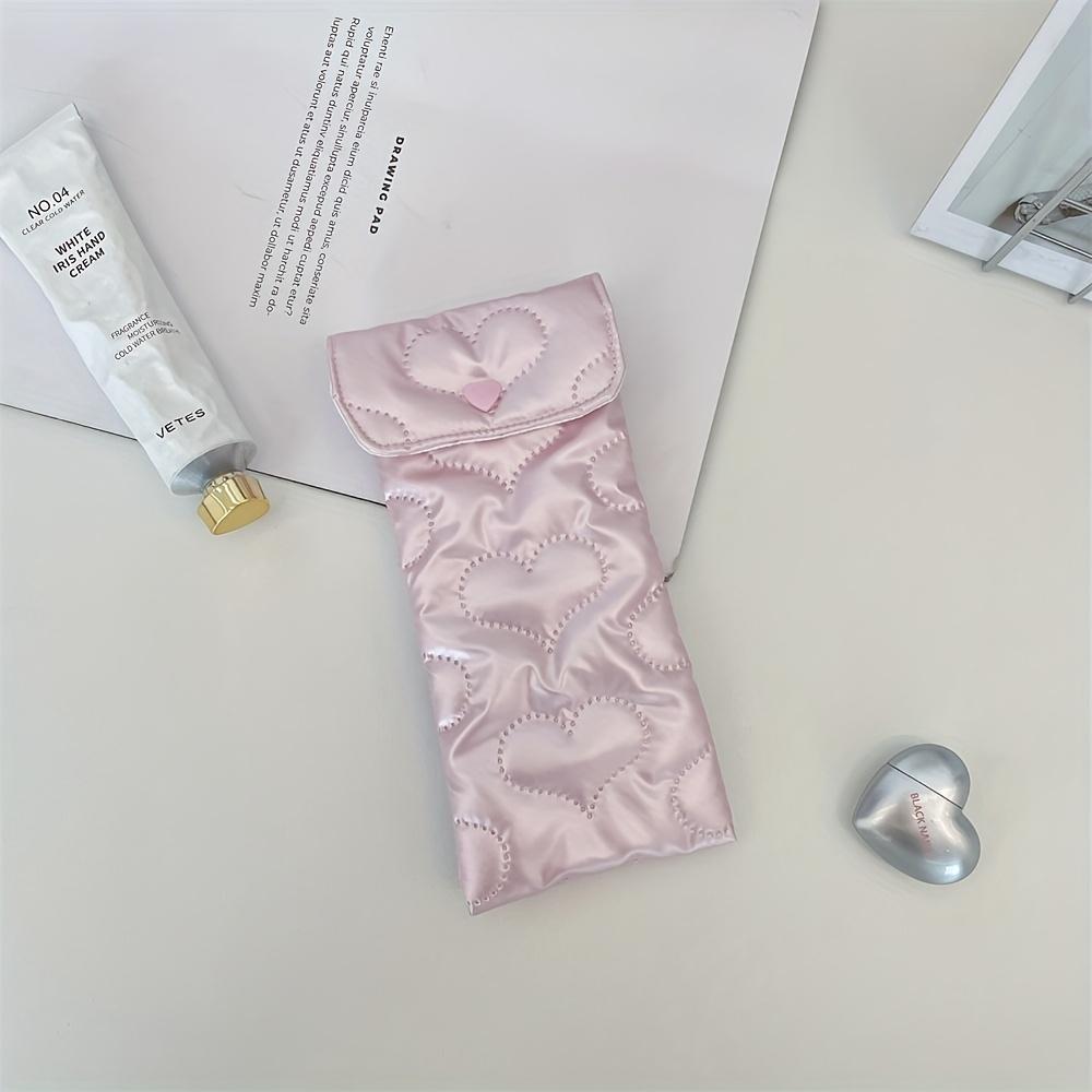 Bow shaped glasses storage bag, s  portable soft bag, Portable heart-shaped storage bag