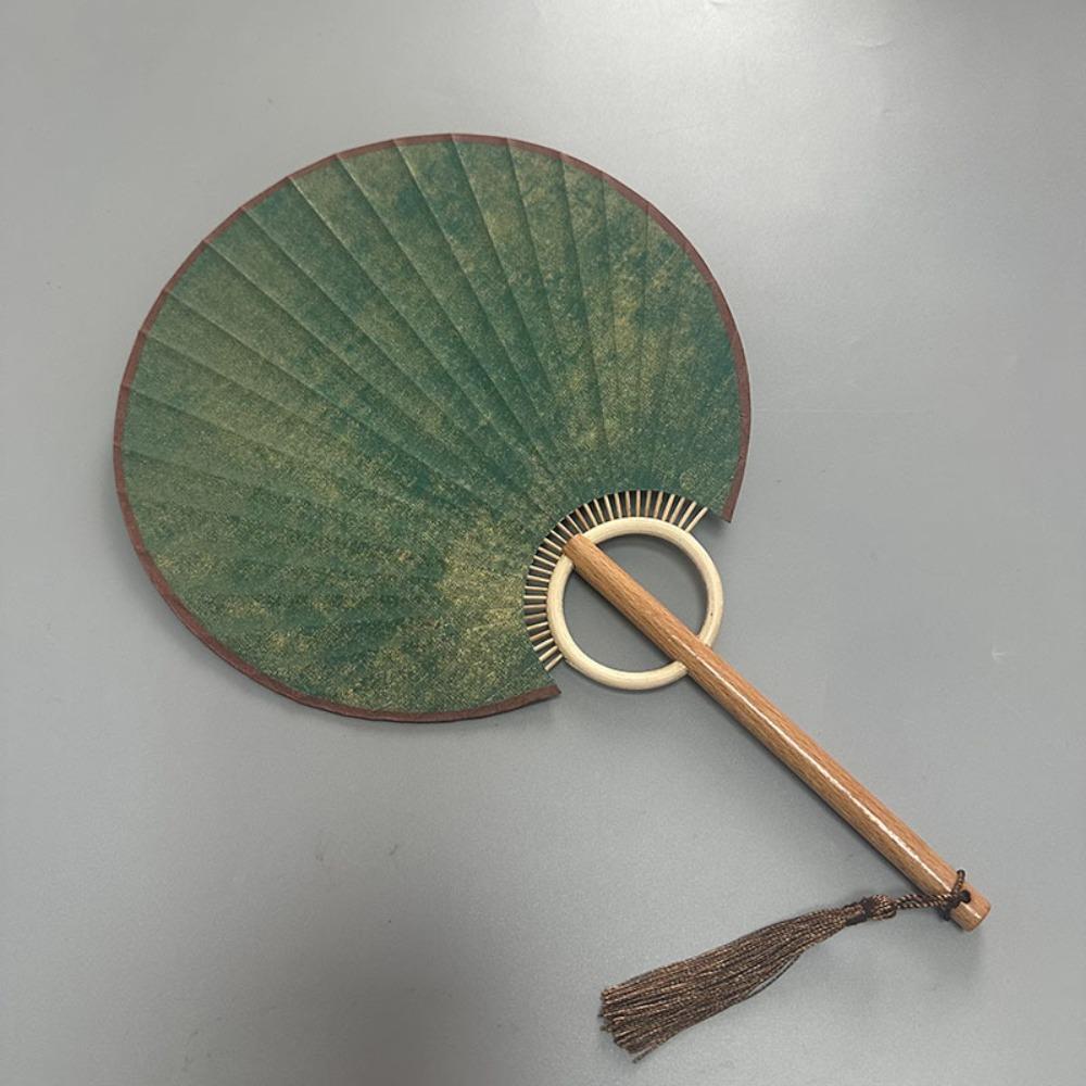Vintage Chinese Style DIY Fan Classical Round Fan Portable DIY Xuan Paper Fan  Room Decorations