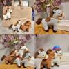 Realistic Horse Plush Toy With Pp Cotton Filling Soft Short Fur Keychain Gift For Girls