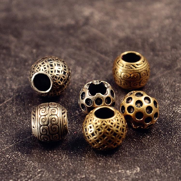 Jewelry Making Charm With Oversized Center Holes Copper Spacer Beads For DIY Bracelet Necklace Accessories