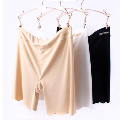 Seamless Ice Silk Plus Size High Waist Women Summer Autumn Thin Safety Pants High Elastic Lace Seamless Short Solid Color