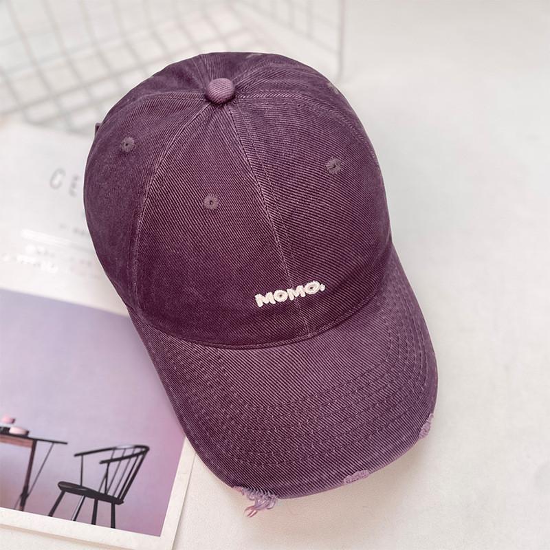 

Letter Embroidery And Ripped Design Women Summer Sun Shading Baseball Cap