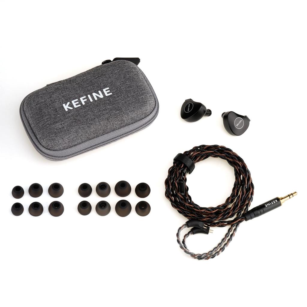 LINSOUL KEFINE Klanar In-Ear Earphones with 14.5mm Planar Drivers, 3.5mm4.4mm Plug & 0.78mm 2-Pin Connector, Re-cableable Design, Ergonomic Design,