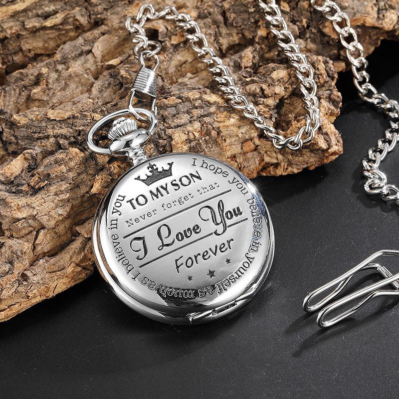 Engraved Vintage Quartz Pocket Watch Pendant Vintage Pocket Watch