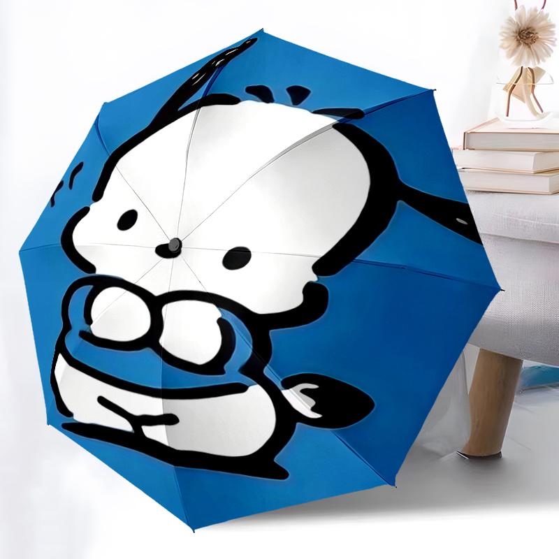 1pc Pochacco Automatic Opening/Closing Umbrella with Foldable Design, 8-Bone Iron Frame, Outdoor Use, Ideal Gift for Fans, Travelers, Daily Use, Suita